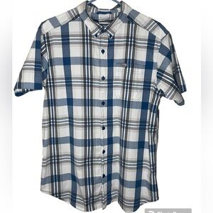 Columbia Men’s Short Sleeve Button Down Regular Fit Shirt-Large